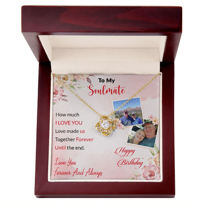 Love Knot Gold - Forever and Always - Happy Birthday - 18K Yellow Gold
