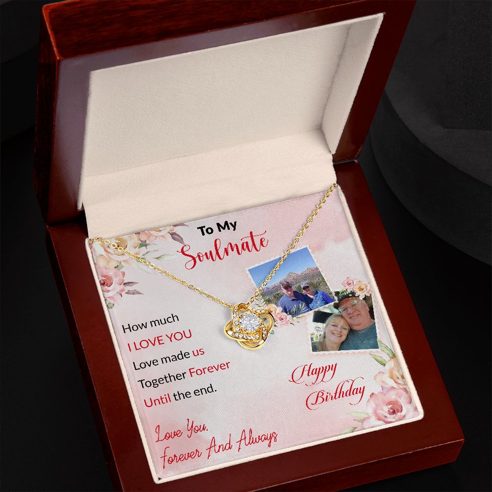 Love Knot Gold - Forever and Always - Happy Birthday - 18K Yellow Gold