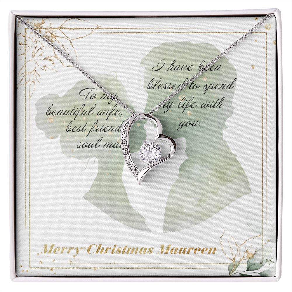 Merry Christmas Maureen - To My Beautiful Wife - Forever Love Silver Luxury