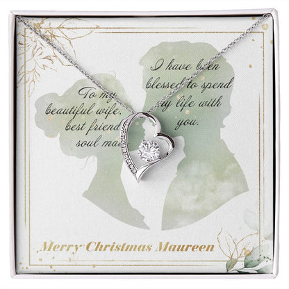 Merry Christmas Maureen - To My Beautiful Wife - Forever Love Silver Luxury