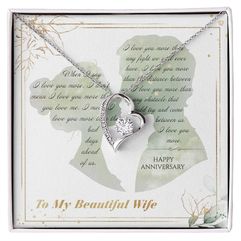 Forever Love Gold, for Wife - Happy Anniversary - To My Beautiful Wife