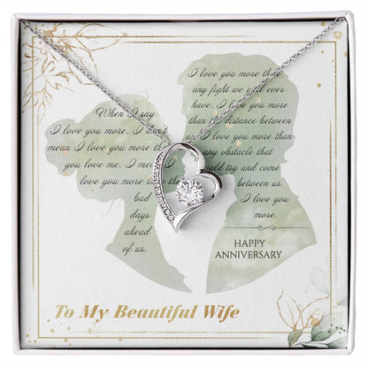 Forever Love Gold, for Wife - Happy Anniversary - To My Beautiful Wife