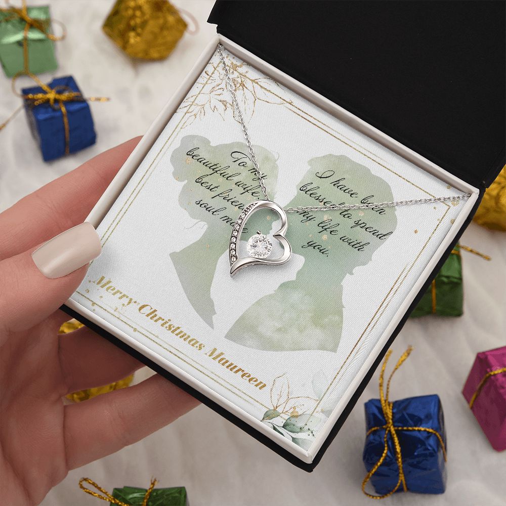 Merry Christmas Maureen - To My Beautiful Wife - Forever Love Silver Luxury