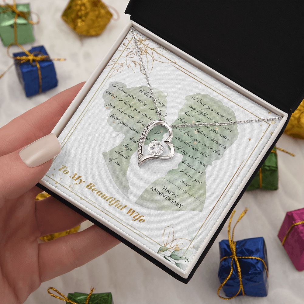 Forever Love Gold, for Wife - Happy Anniversary - To My Beautiful Wife