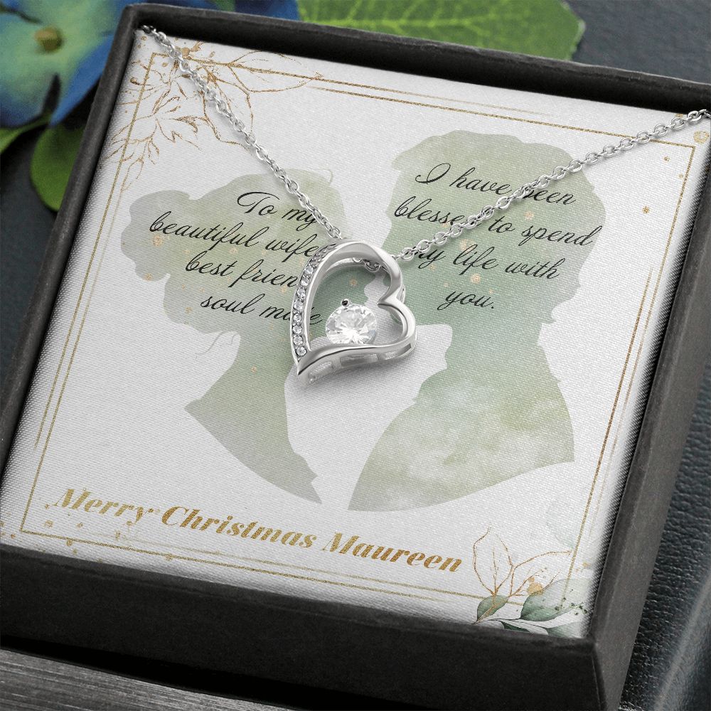 Merry Christmas Maureen - To My Beautiful Wife - Forever Love Silver Luxury