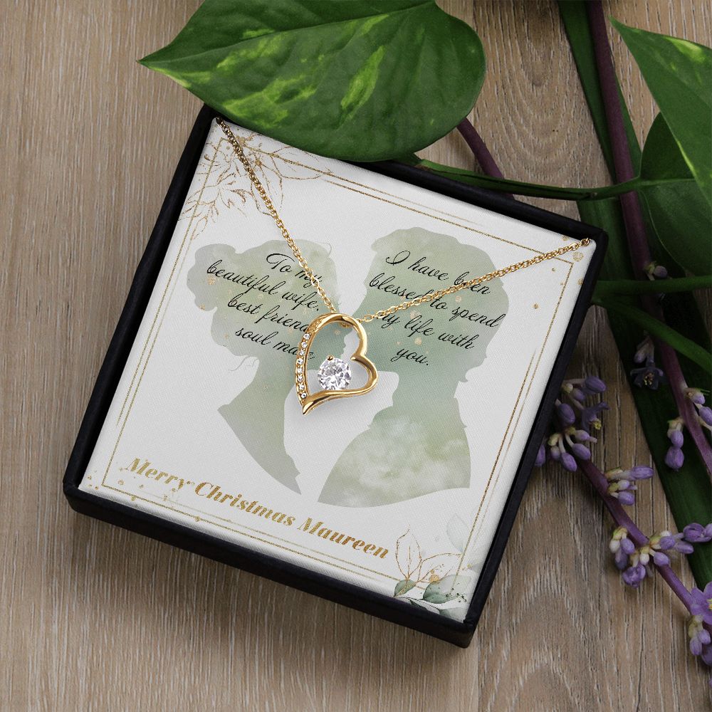Merry Christmas Maureen - To My Beautiful Wife - Forever Love Silver Luxury