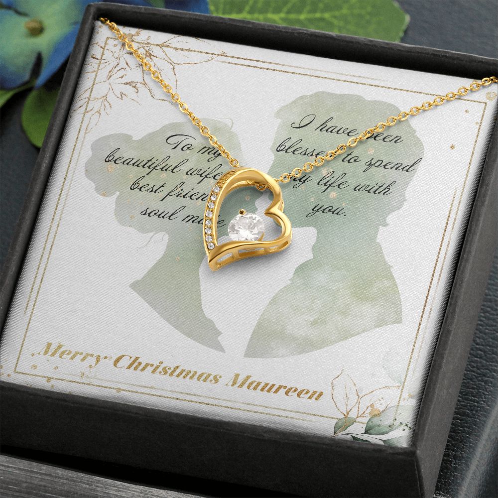 Merry Christmas Maureen - To My Beautiful Wife - Forever Love Silver Luxury