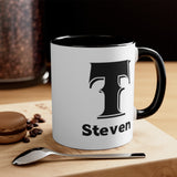 Name Mug -- Steven -- style 4 -- 11oz Black accent -- CC