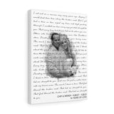 Lyrics -- Chip & Wendy -- Canvas 12x16 -- Printify