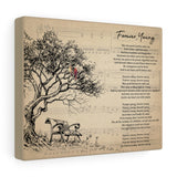 Lyrics Song -- Canvas 8"x10" -- forever young ( rod stewart