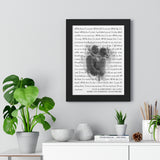 Lyrics Song -- Black Framed poster/ 12”x16” -- Clay & Christine