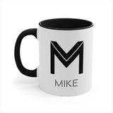 Name mug -- Mike -- Black accent mug -- Printify