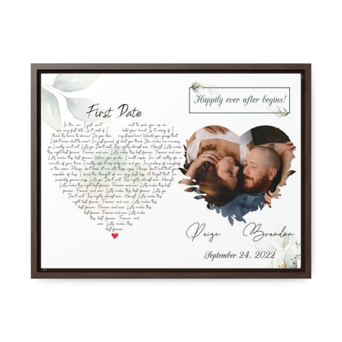 Gifts Poster -- Walnut Framed Canvas Wraps -- Brandon & Paige September 24, 2022