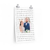 Lyrics -- Chris and Erica 03 - 06 - 21 -- 12x18 -- Printify