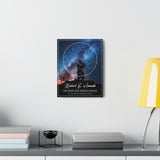 Canvas Gallery Wraps 11x14 Printify - Michael & Amanda - 01.28.2019 Star Map