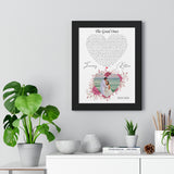 Lyrics -- Jeremy & Kittra 05-07-2021 -- Black framed 12x16 -- Printify
