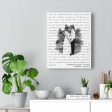 Lyrics -- Stephen & Callie 04-28-21 -- Canvas 11x14 -- Printify