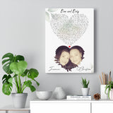 Lyrics -- Christina & Jeannine 09.08.2017 -- Canvas 12x16 -- Printify