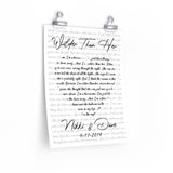 Lyrics -- Nikki & Dave 9/17/2014 -- 11x14 -- Printify