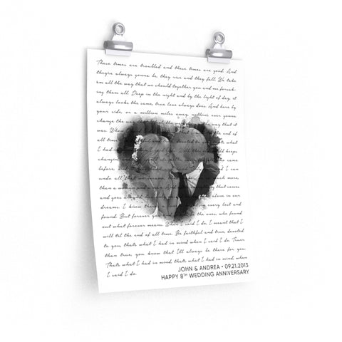 Lyrics -- John & Andrea -- 11x14 -- Printify