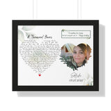Lyrics Song -- Black framed poster/ 16"x20" -- Alisha 09.27.2022