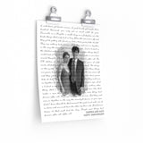 Lyrics Song -- poster/ 9''x11'' -- Darren and Kate