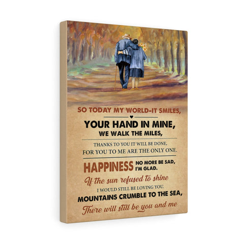 Thank You Lyrics Print -- Canvas 12x16 -- Printify