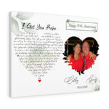 Lyrics Song -- Canvas 18"X24" -- Gary & Cathy