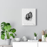 Lyrics -- My partner, my bestfriend -- Canvas 8x10 -- printify