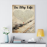 in My Life Lyrics  -- Canvas  24"x30" -- 23