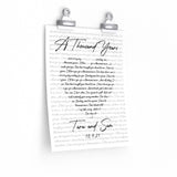 Lyrics Song -- poster/ 9''x11'' -- Tara and Sam  10/9/21