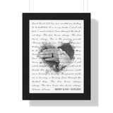 Lyrics -- Benny & Kay 10.10.2021 -- Black framed 12x16 -- Printify