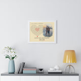 Lyrics -- Amy & Matt 12.12.2019 -- White framed 16x20 -- Printify