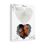 Lyrics -- Zack & Amber 10.26.18 -- Canvas 11x14 -- Printify