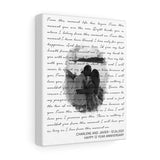 Lyrics -- Charlene and Javier 10.24.2021 -- Canvas 8x10 -- Printify
