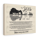 Let-It-Be Lyrics -- Canvas  11"X14" -- 2