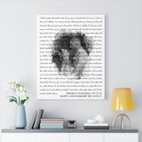 Lyrics Song -- Canvas 24"x30" --  Drake & Natasha