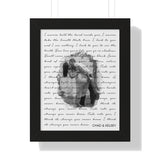 Lyrics -- Chad & Kelsey -- Black framed 11x14 -- Printify