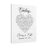 Music Lyrics Song -- Canvas 24"x30" -- Chrissy & Kyle