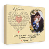 Lyrics Song -- Canvas 8"x10" -- Logan & Shea
