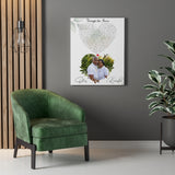 Music Lyrics Song -- Canvas 24"x30" -- Otis and Kenisha