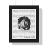 Lyrics -- Kelsie & Cam 11.06.2021 -- Black framed 11x14 -- Printify