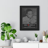 Lyrics Song -- Black Framed poster/ 12”x16” -- Asia & Joshua