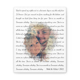Lyrics Song -- Canvas 8"x10" -- Matt & Alina 2022