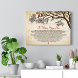 Song Lyrics -- To Where You Are (Josh Groban) -- Canvas 12"X16" -- Printify