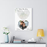 Lyrics -- Dakota & Monique 06/04/20 -- Canvas 18x24 -- Printify