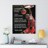 Motivational Jordan Quote Poster -- I've Failed Over -- Canvas 24x30 -- 1 -- Printify