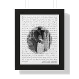 Lyrics -- James and Kirsten -- Black framed 11x14 -- Printify