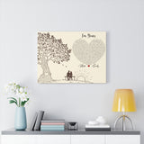 Lyrics -- Matt Emily -- Canvas 18x24 -- Printify