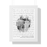 Lyrics Song -- White framed poster/ 12"x16" -- Ryan & Dyana 07.22.2021
